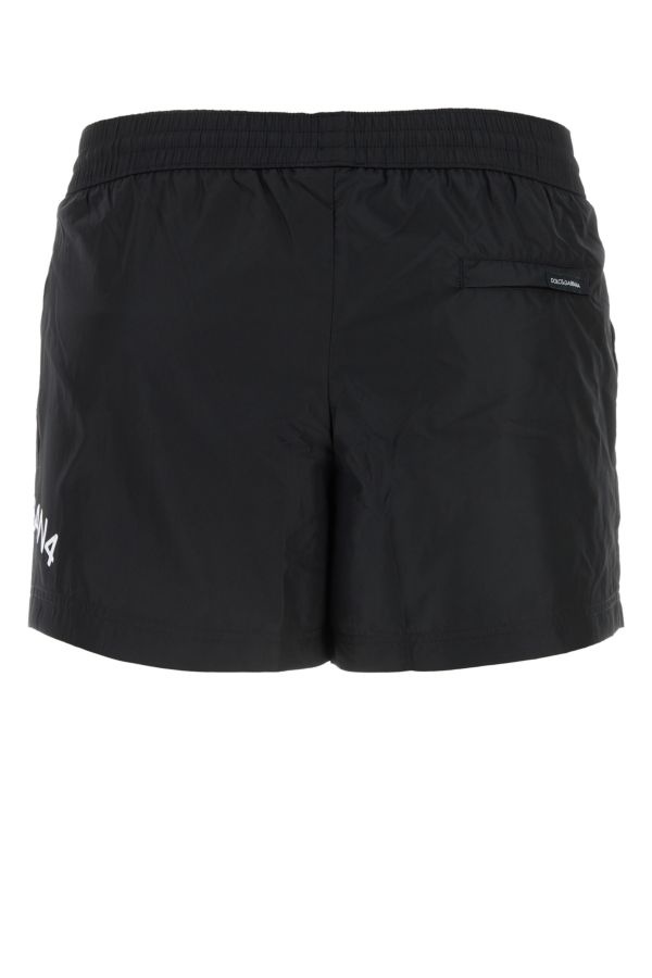 Black polyester swimming shorts - 2