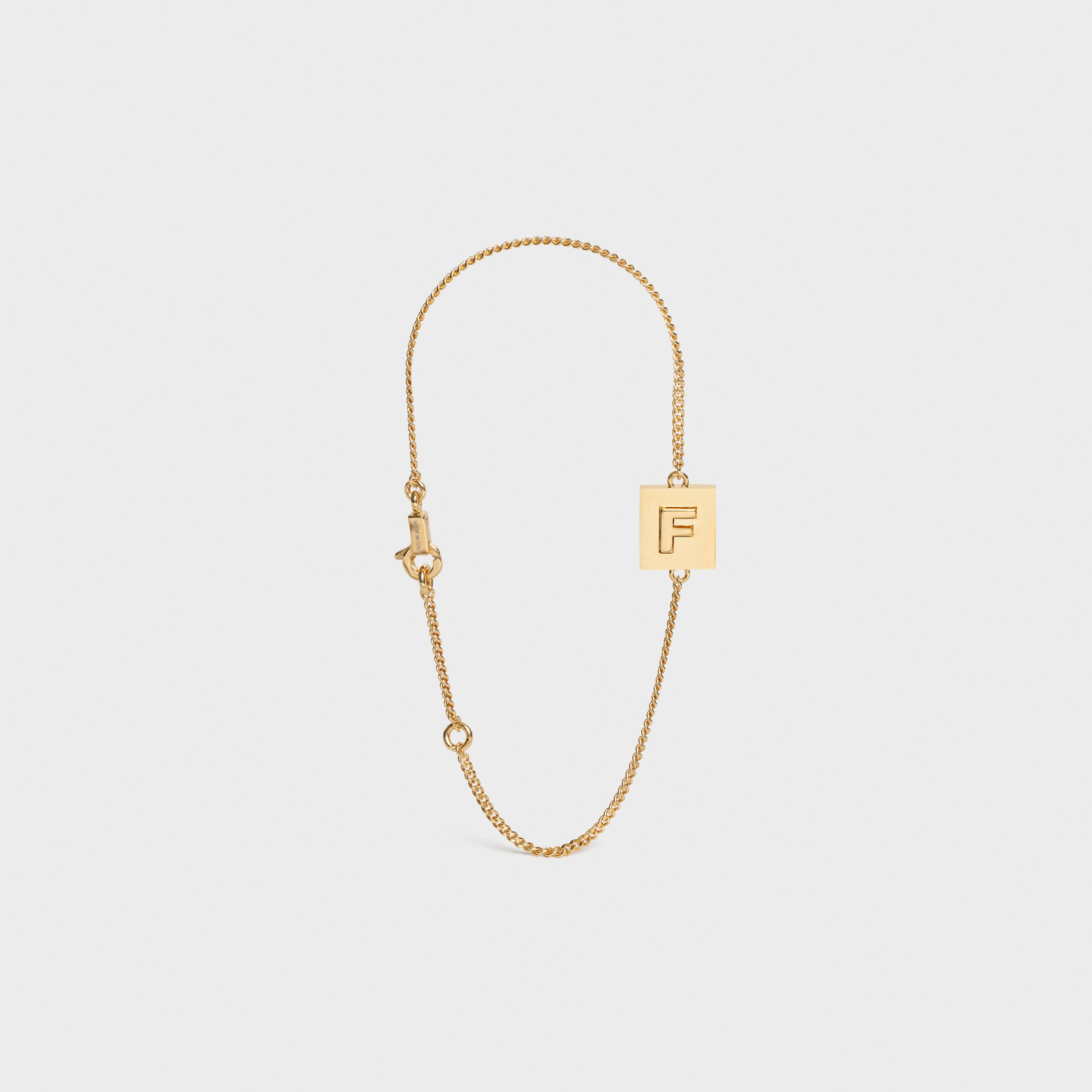 Alphabet F Bracelet in Brass - 2