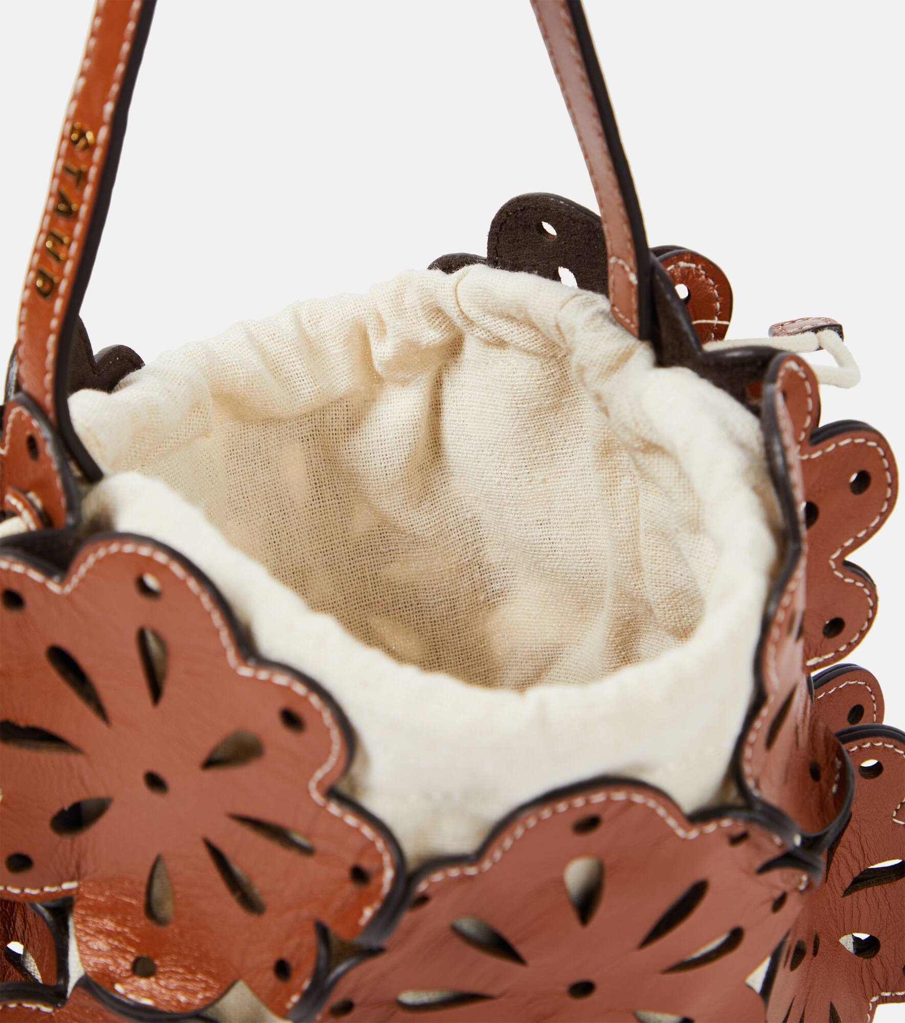 Flora leather bucket bag - 3