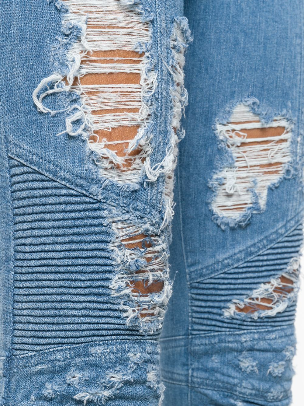 button-front skinny jeans - 5