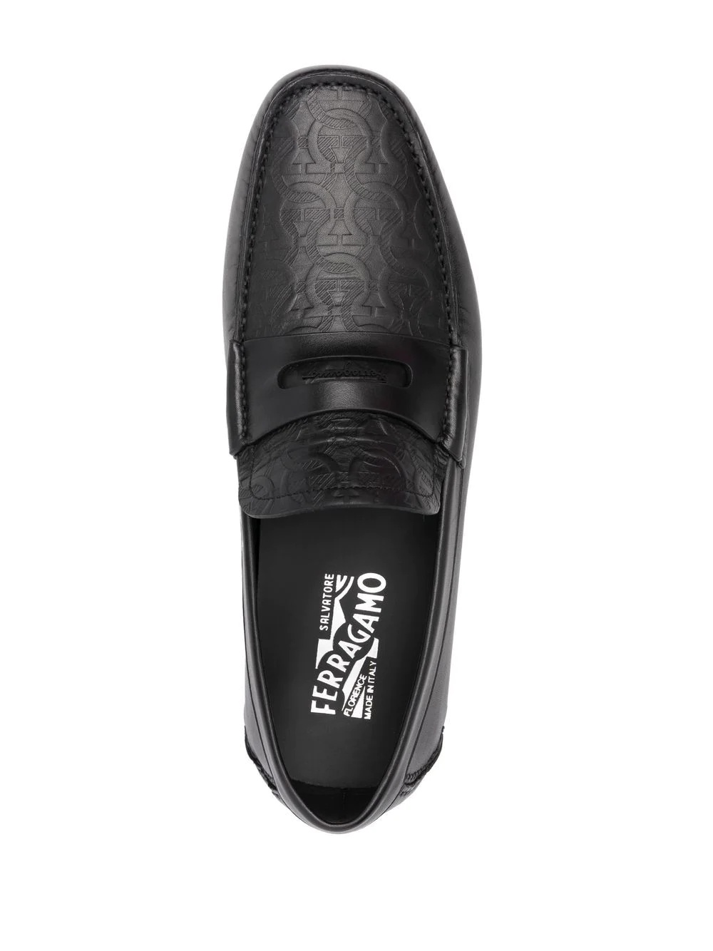 slip-on leather loafers - 4