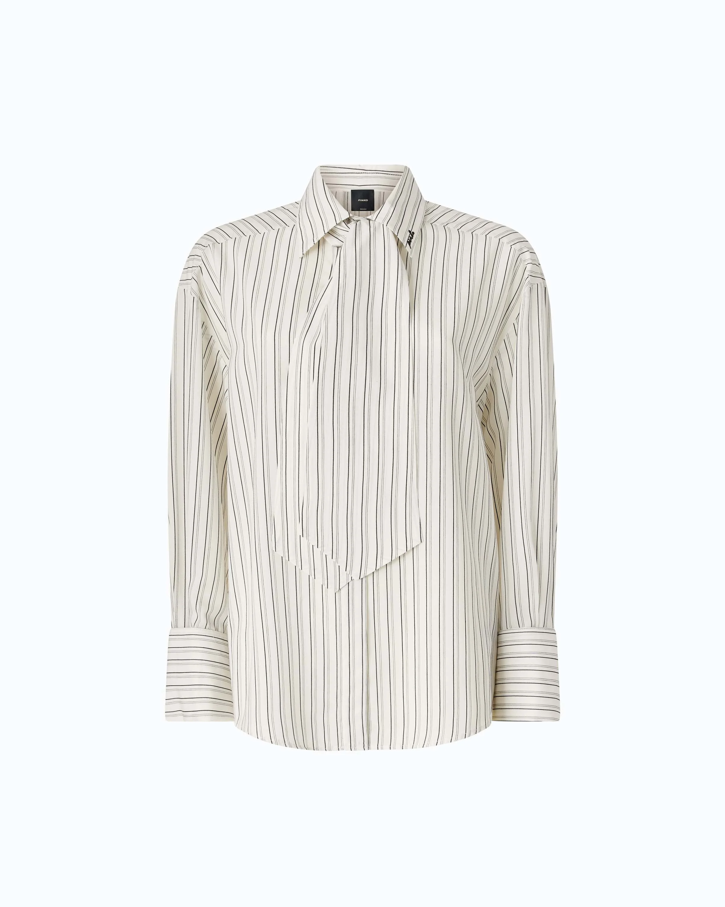 STRIPED SHIRT WITH TIE - 1