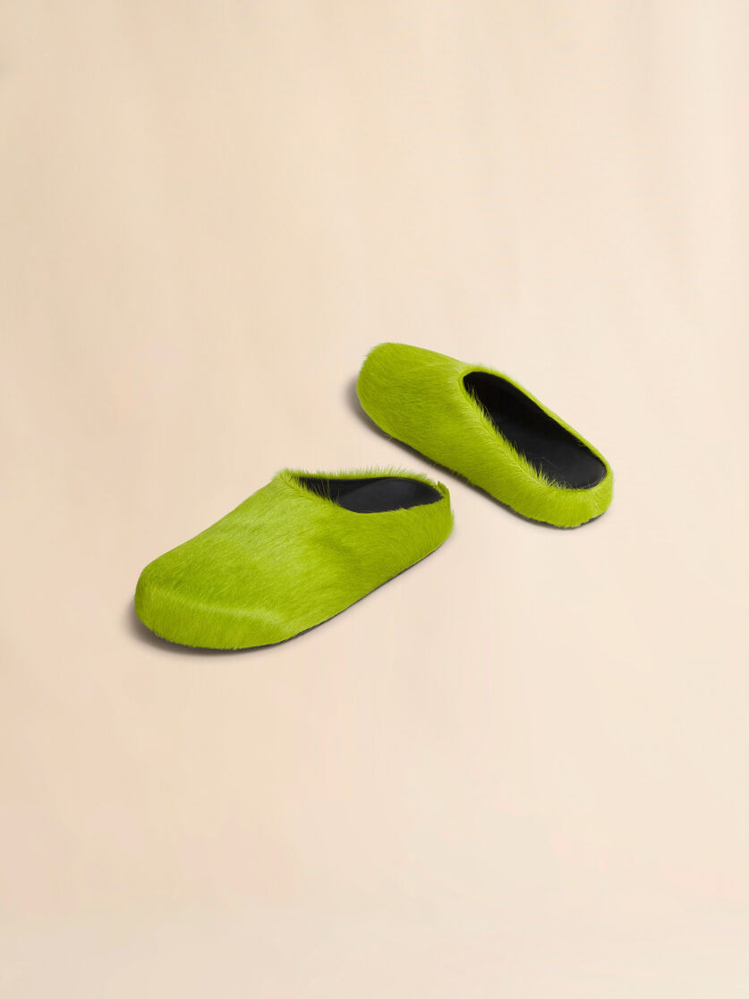 GREEN LONG HAIRCALFSKIN FUSSBETT SABOT - 5