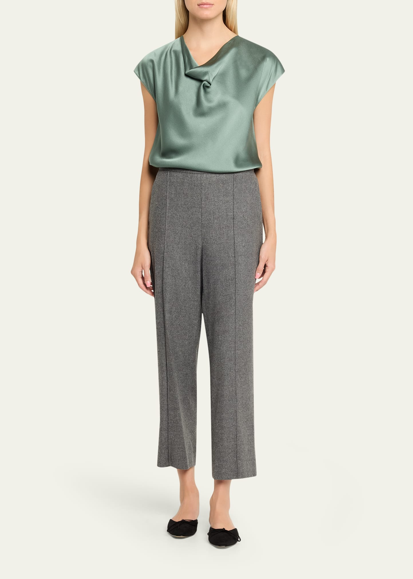 Pull-On Italian Wool-Blend Pants - 2
