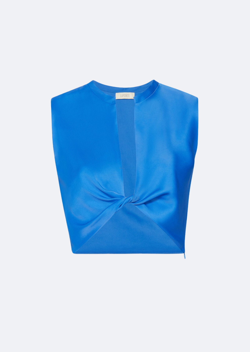 LAPOINTE Stretch Satin Twist Tank outlook