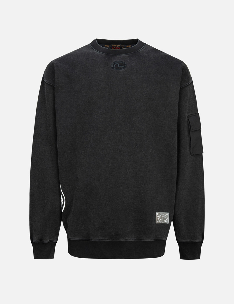 LOGO AND SEAGULL PRINT LOOSE FIT SWEATSHIRT 2