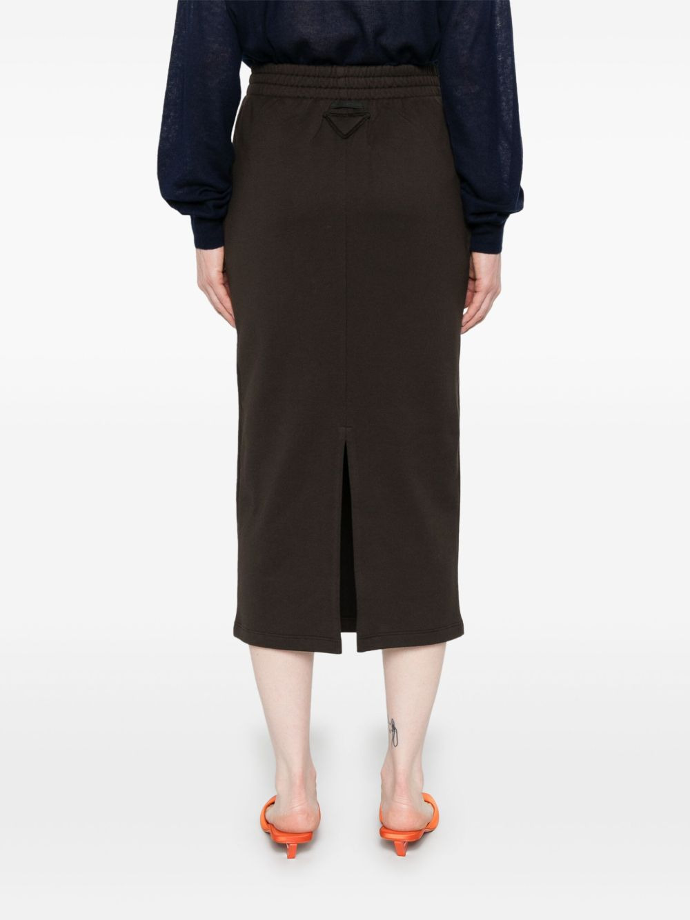 cotton jersey midi skirt - 4