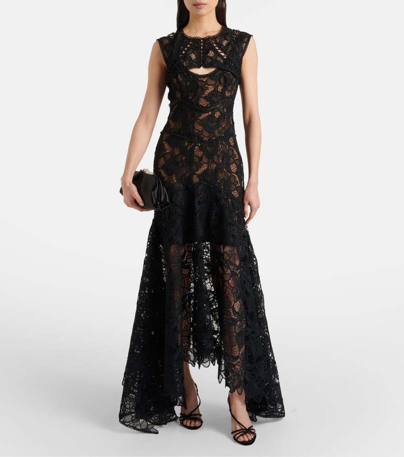 COSTARELLOS Janica silk lace gown outlook
