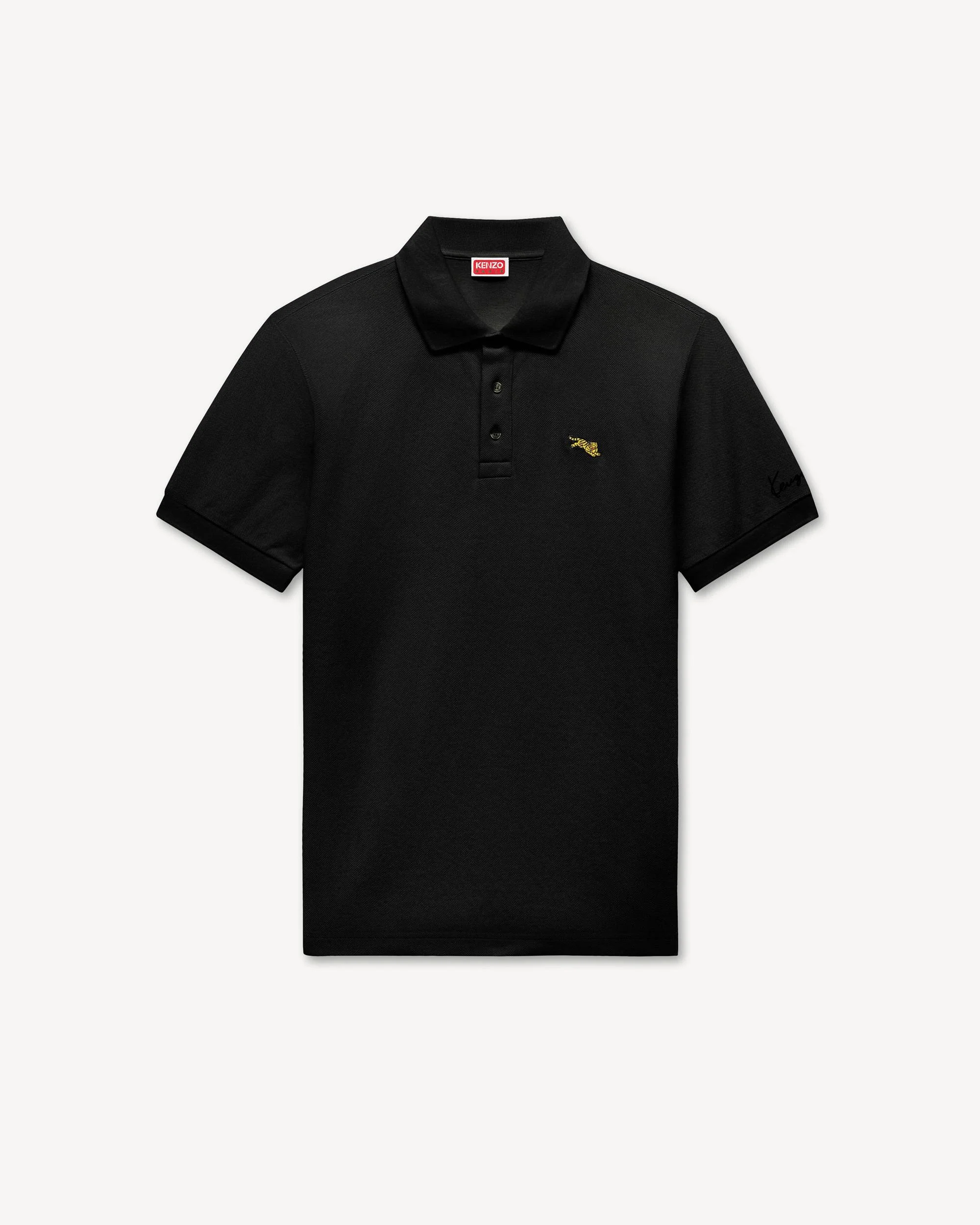 'KENZO Jumping Tiger' embroidered slim polo in cotton - 1