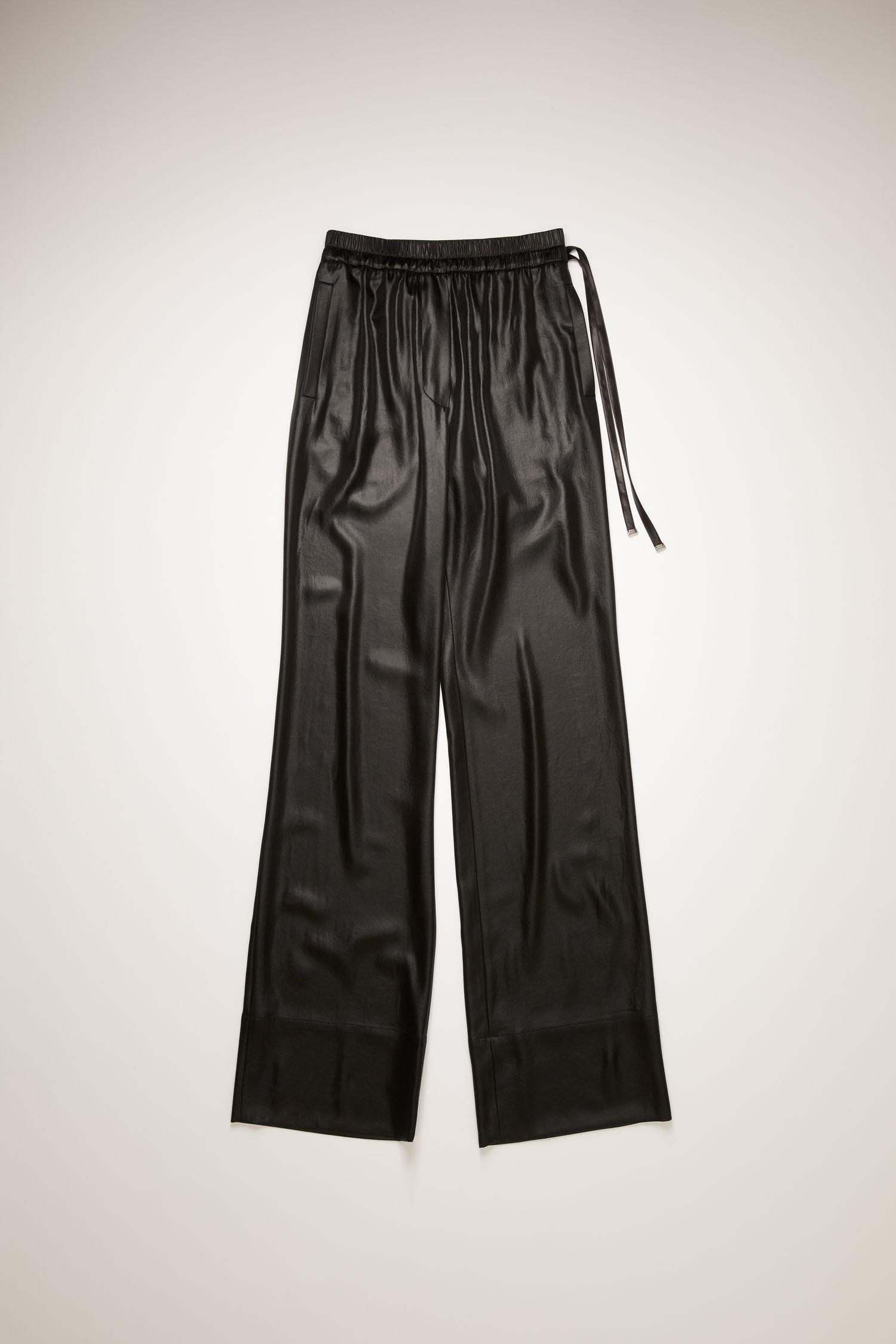 Satin trousers black - 4