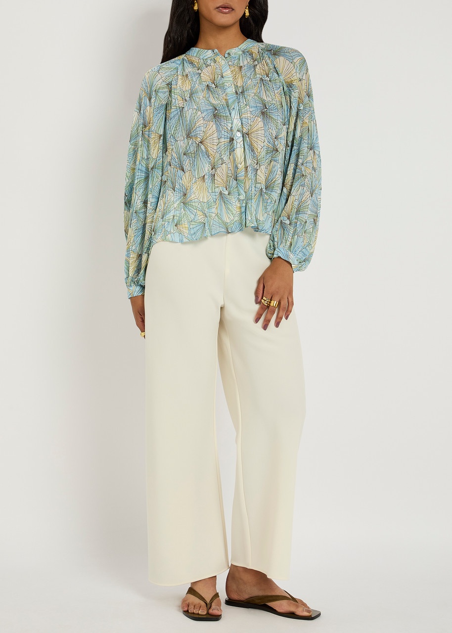Veronica Beard Fennel Printed Chiffon Blouse - 4