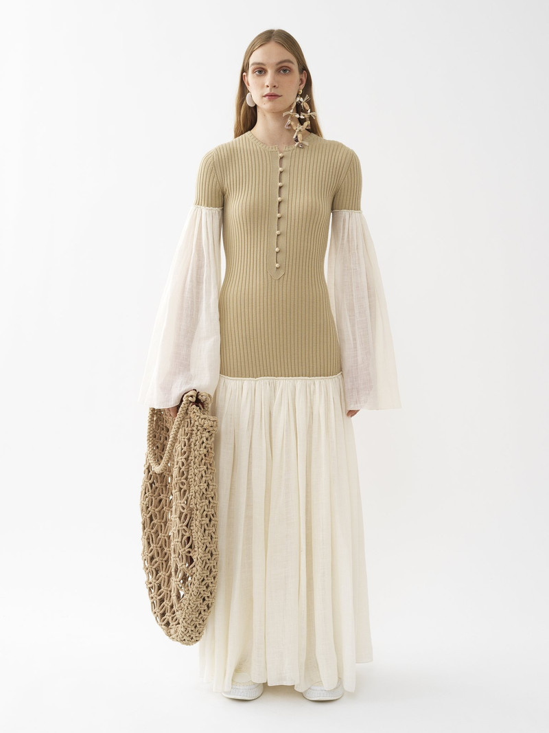 GATHERED LONG DRESS 7