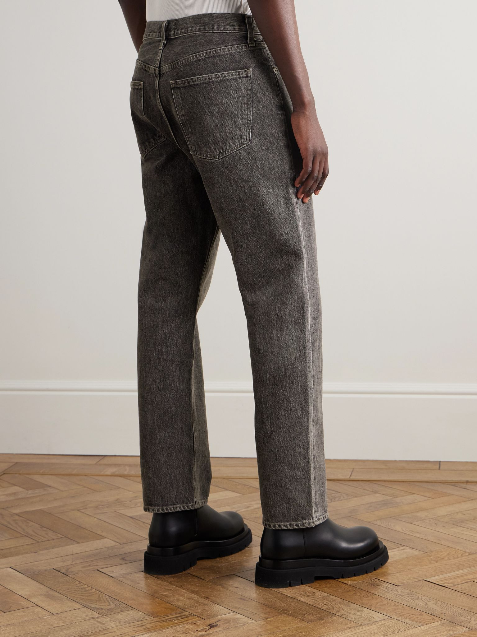 90's Straight-Leg Distressed Jeans Gray - 4
