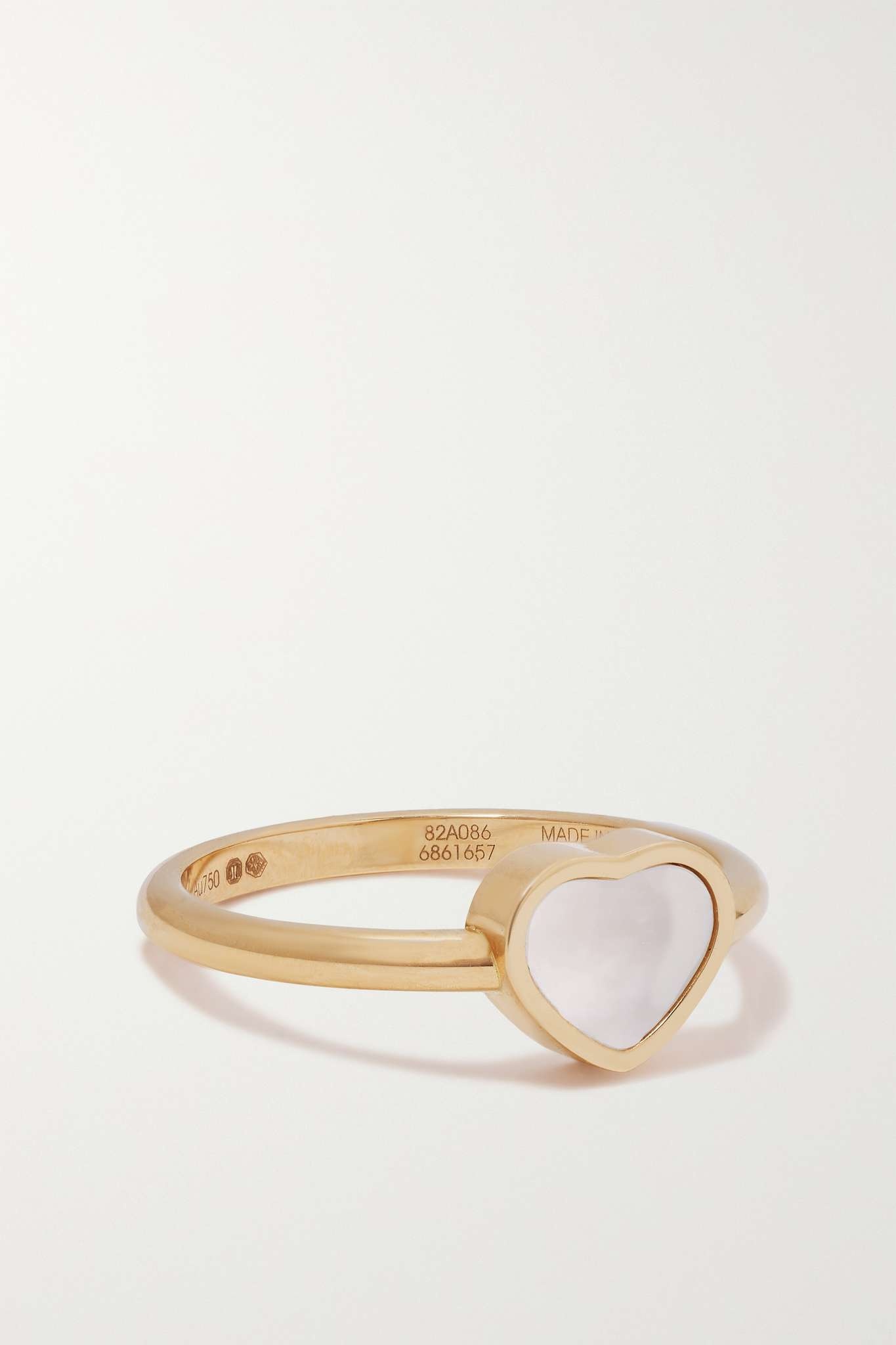 My Happy Hearts 18-karat rose gold mother-of-pearl ring - 1
