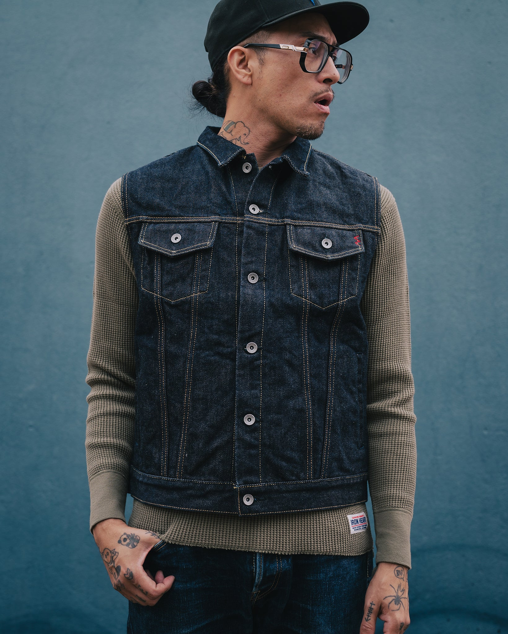 IH-526SV 21oz Selvedge Denim Modified Type III Vest - Indigo - 4