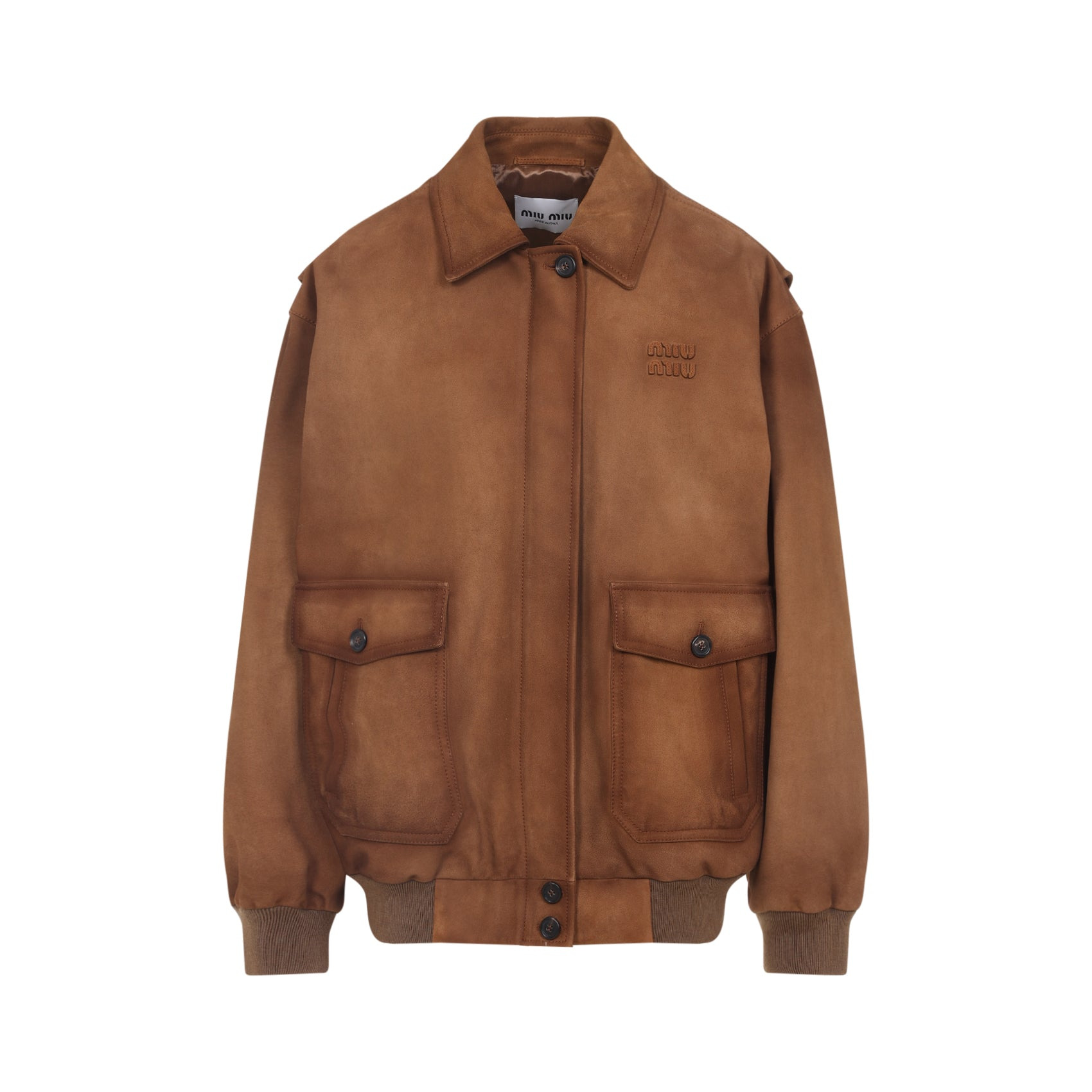 Miu Miu Lamb Leather Jacket Women - 1