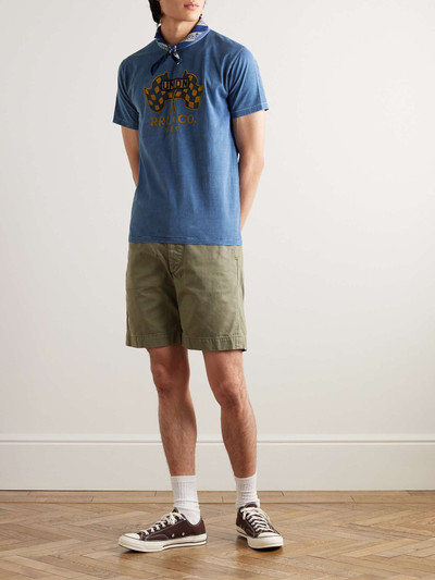 RRL by Ralph Lauren Logo-Flocked Cotton-Jersey T-Shirt outlook