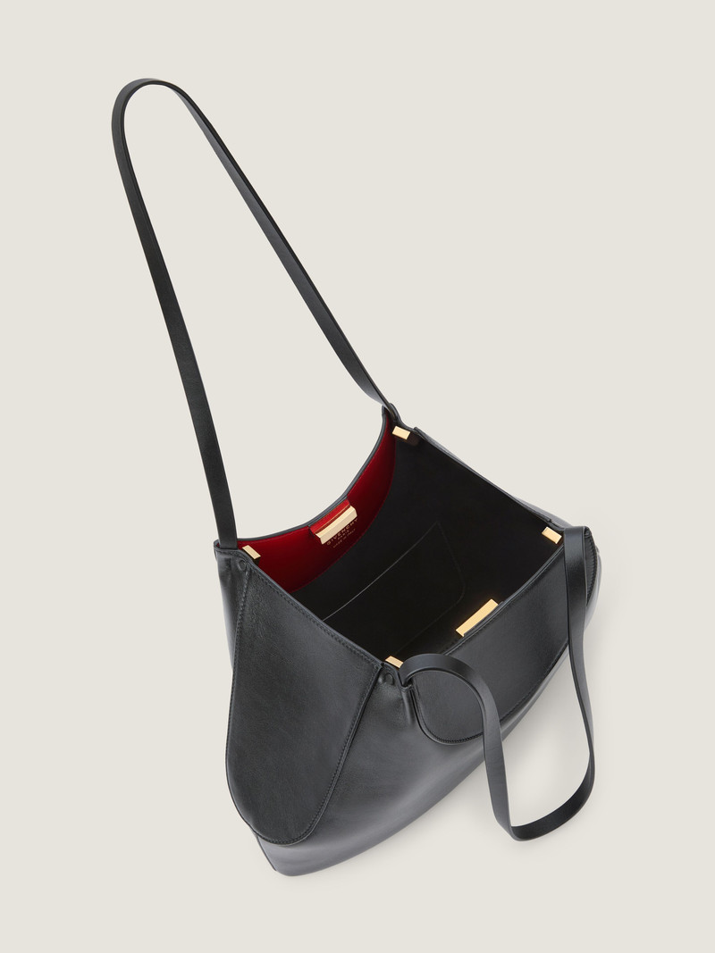 SMALL FACET TOTE BAG IN GRAINED LEATHER 5