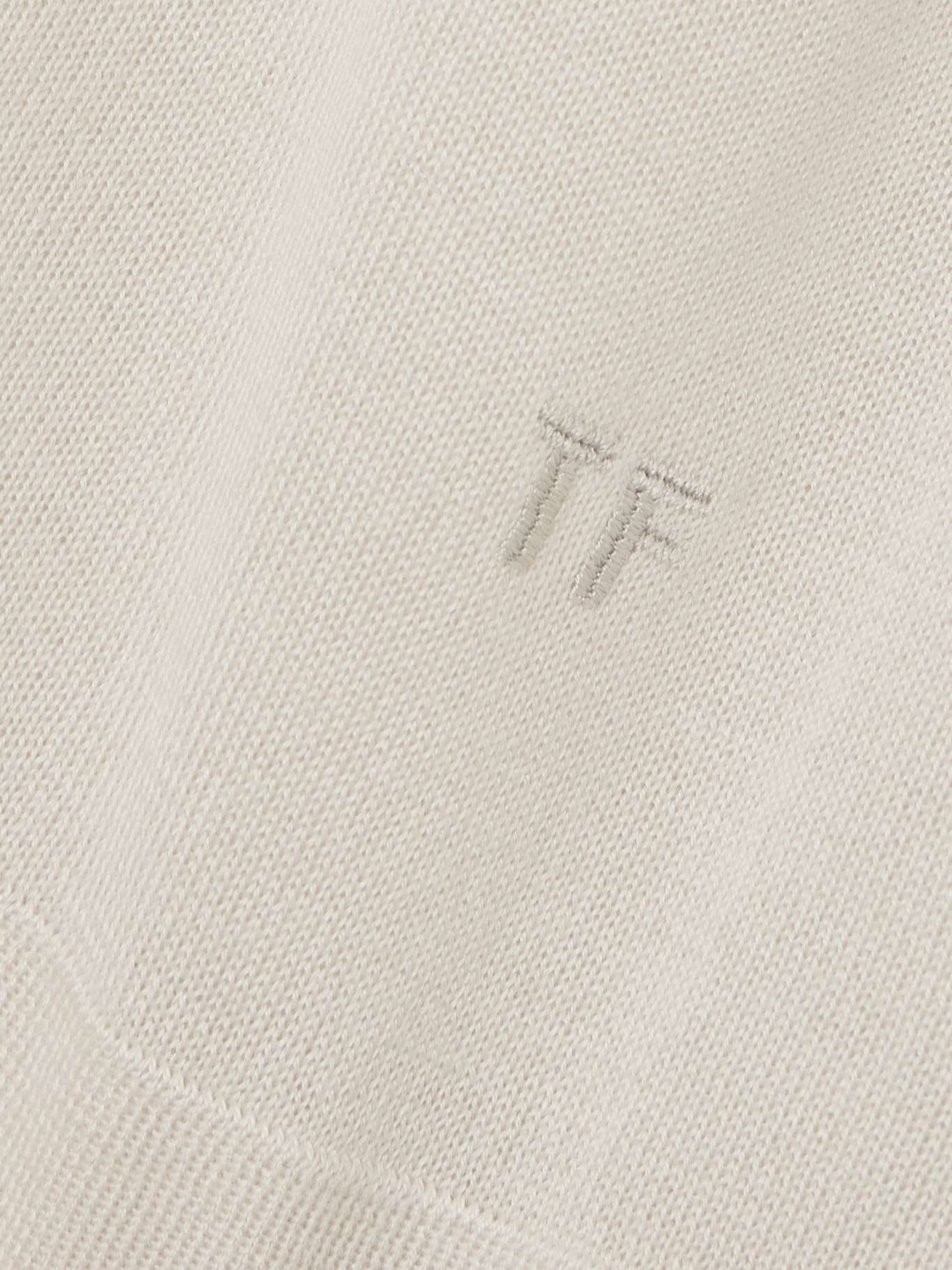 Embroidered cashmere and silk-blend sweater - 5