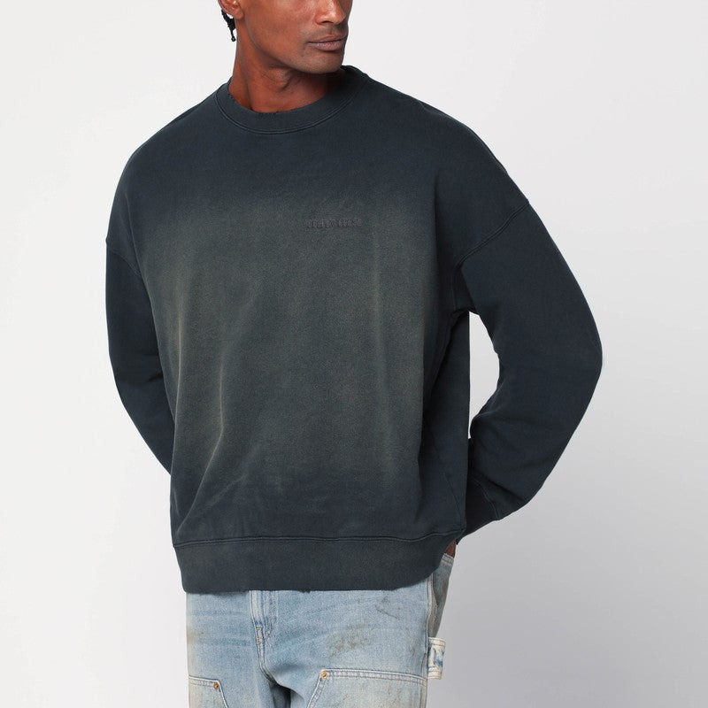 Golden Goose Distressed faded black sweatshirt - 1