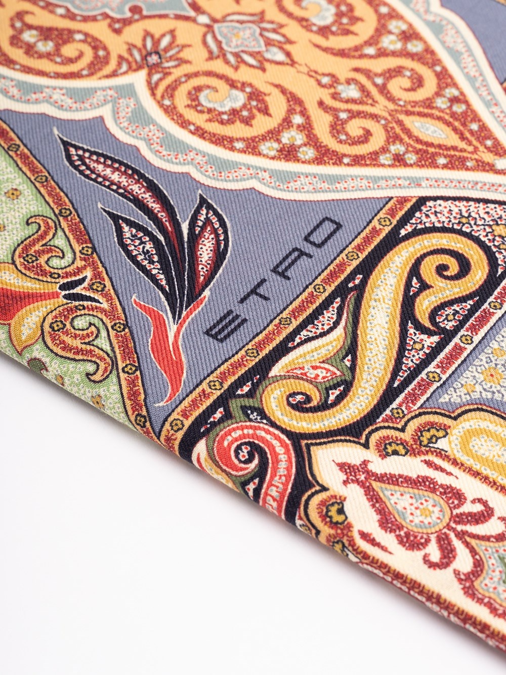 Wool And Silk Shawl With Print - 2