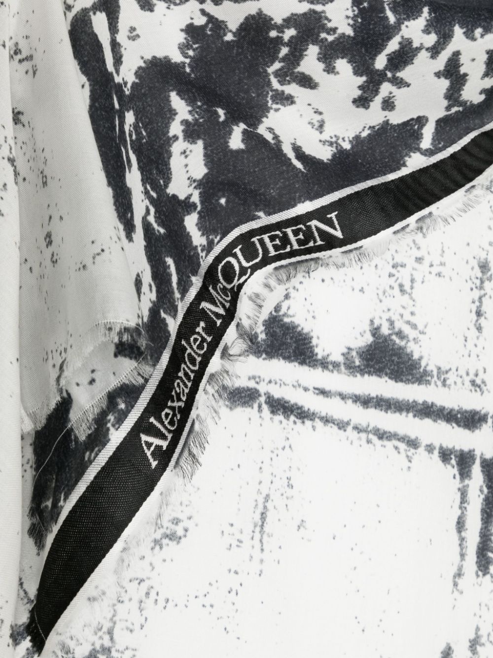 logo-stripe abstract-print scarf - 3