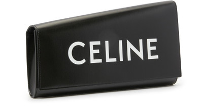 CELINE Asymetric clutch in shiny calfskin with Celine print outlook