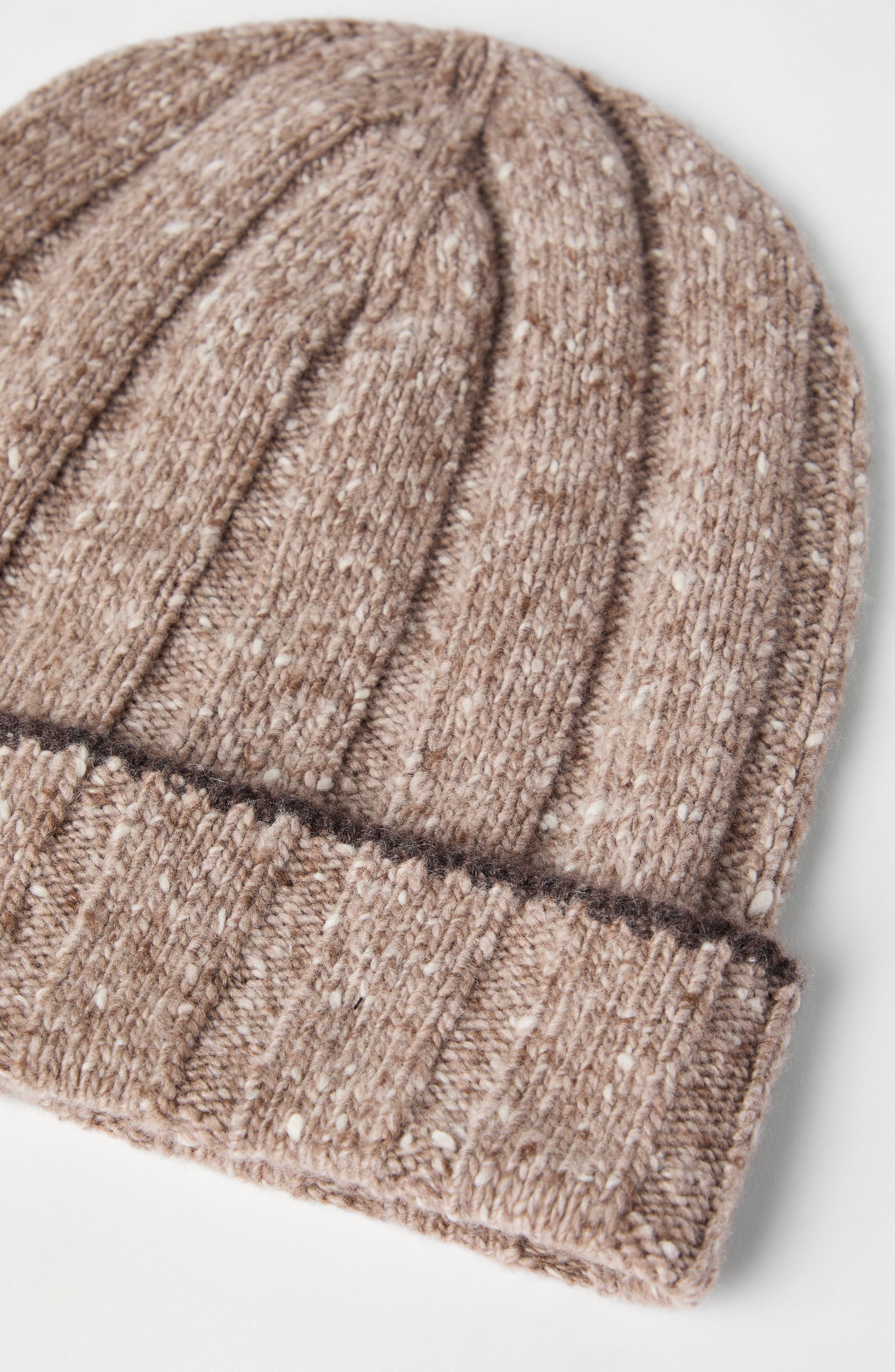 Brunello Cucinelli Cashmere rib knit beanie in Hazelnut at Nordstrom - 3