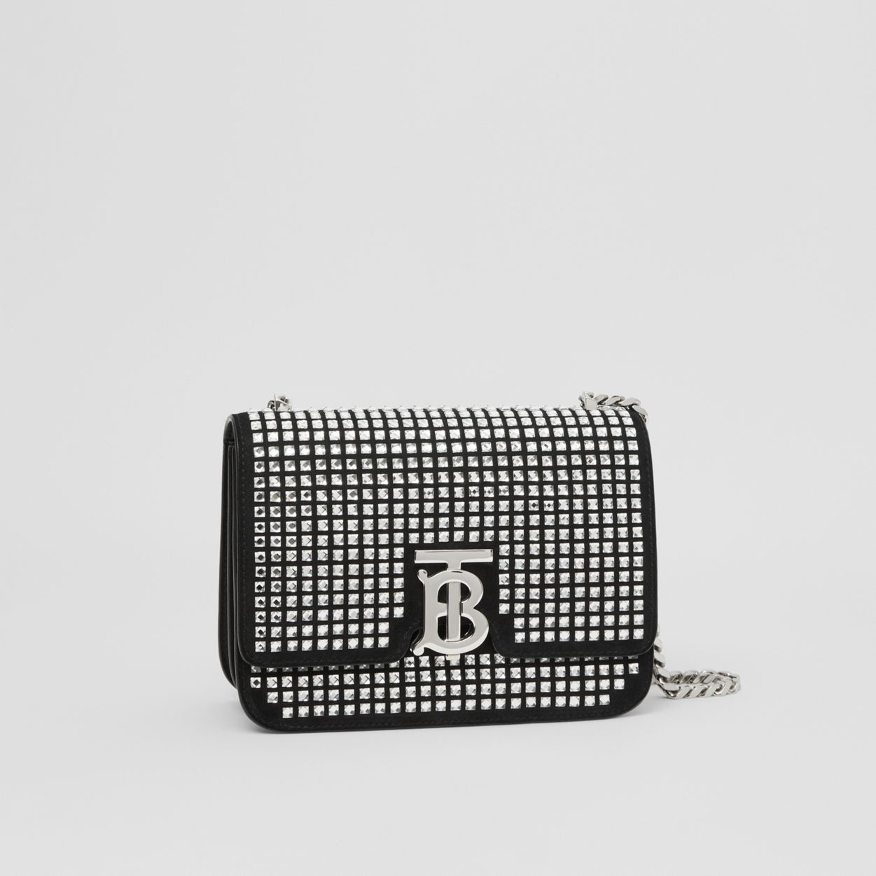 Crystal-embellished Leather Small TB Bag - 5