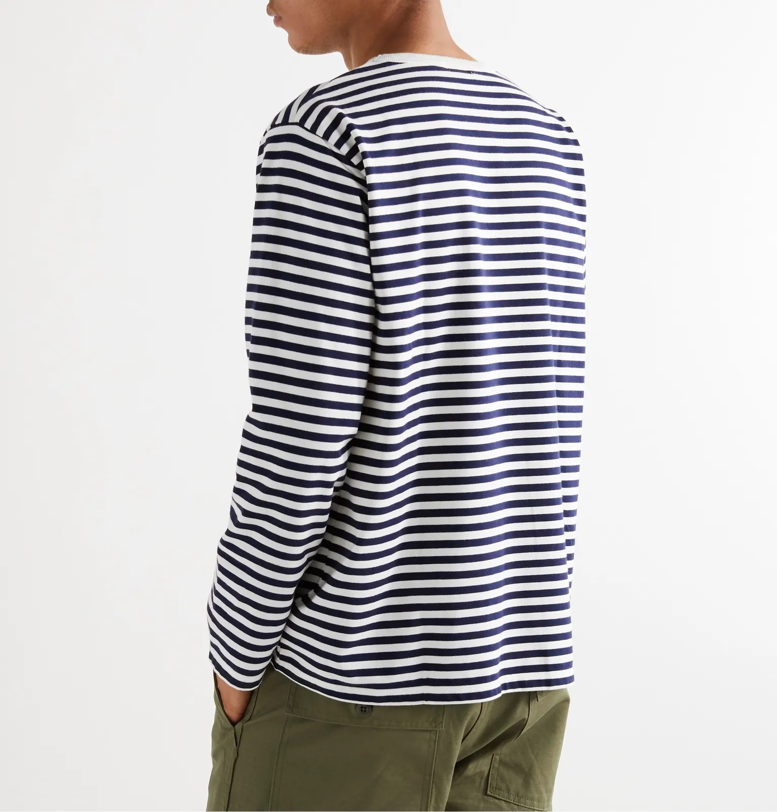 Striped COOLMAX Cotton-Blend Jersey T-Shirt - 4