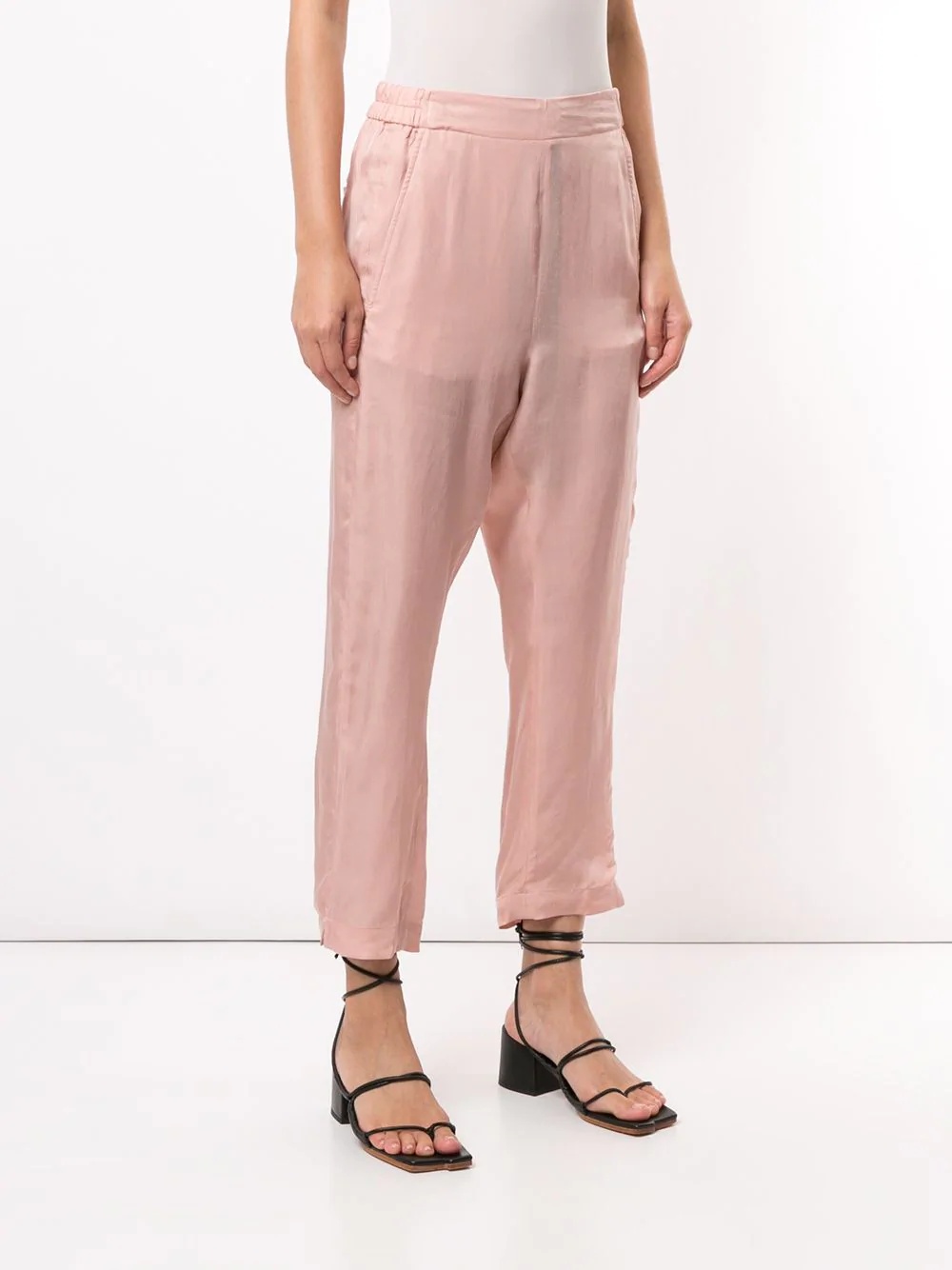 cropped straight-leg trousers - 3