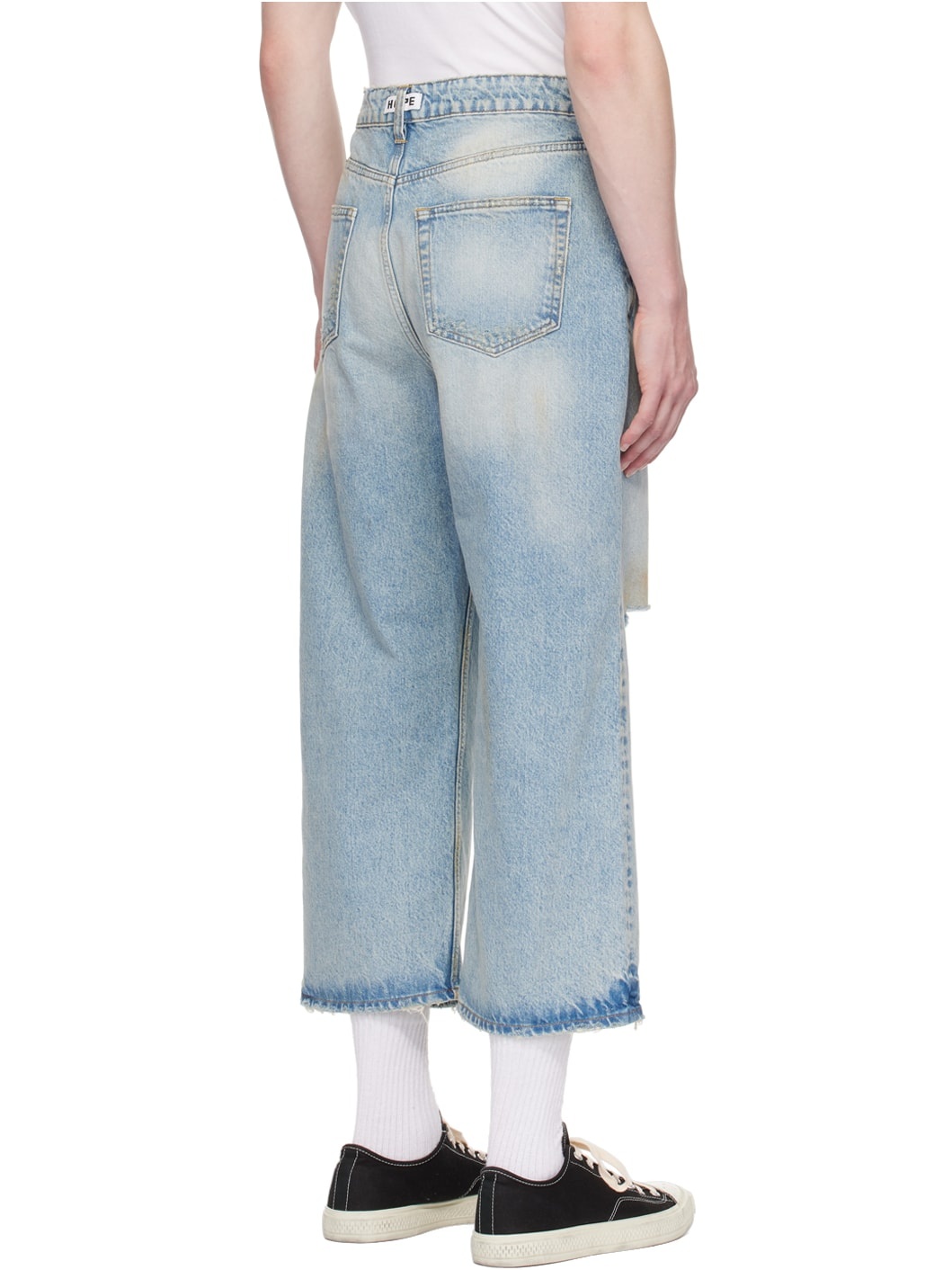 Blue Cropped Jeans - 3