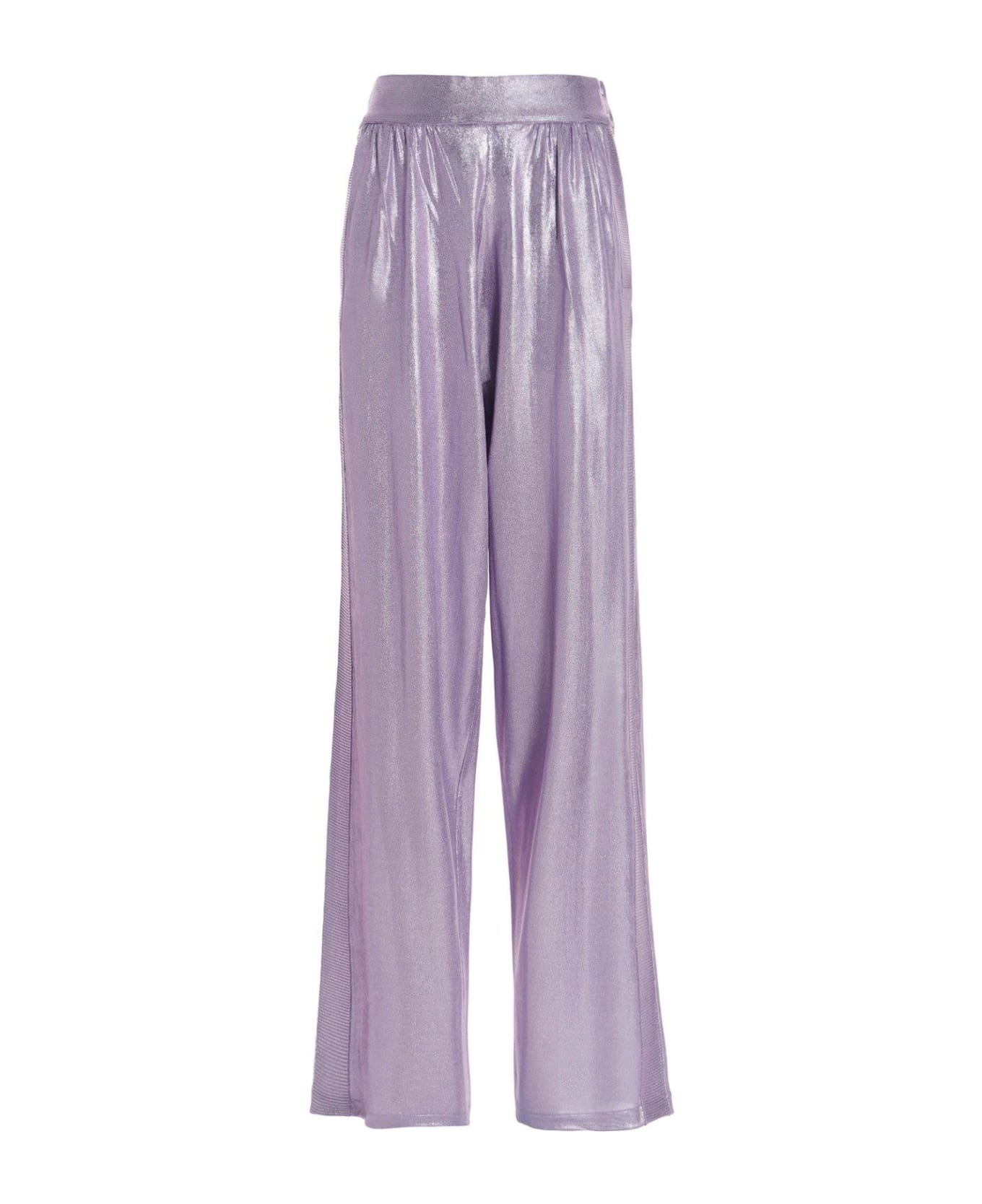 Highrise Metallic Effect Trousers - 2