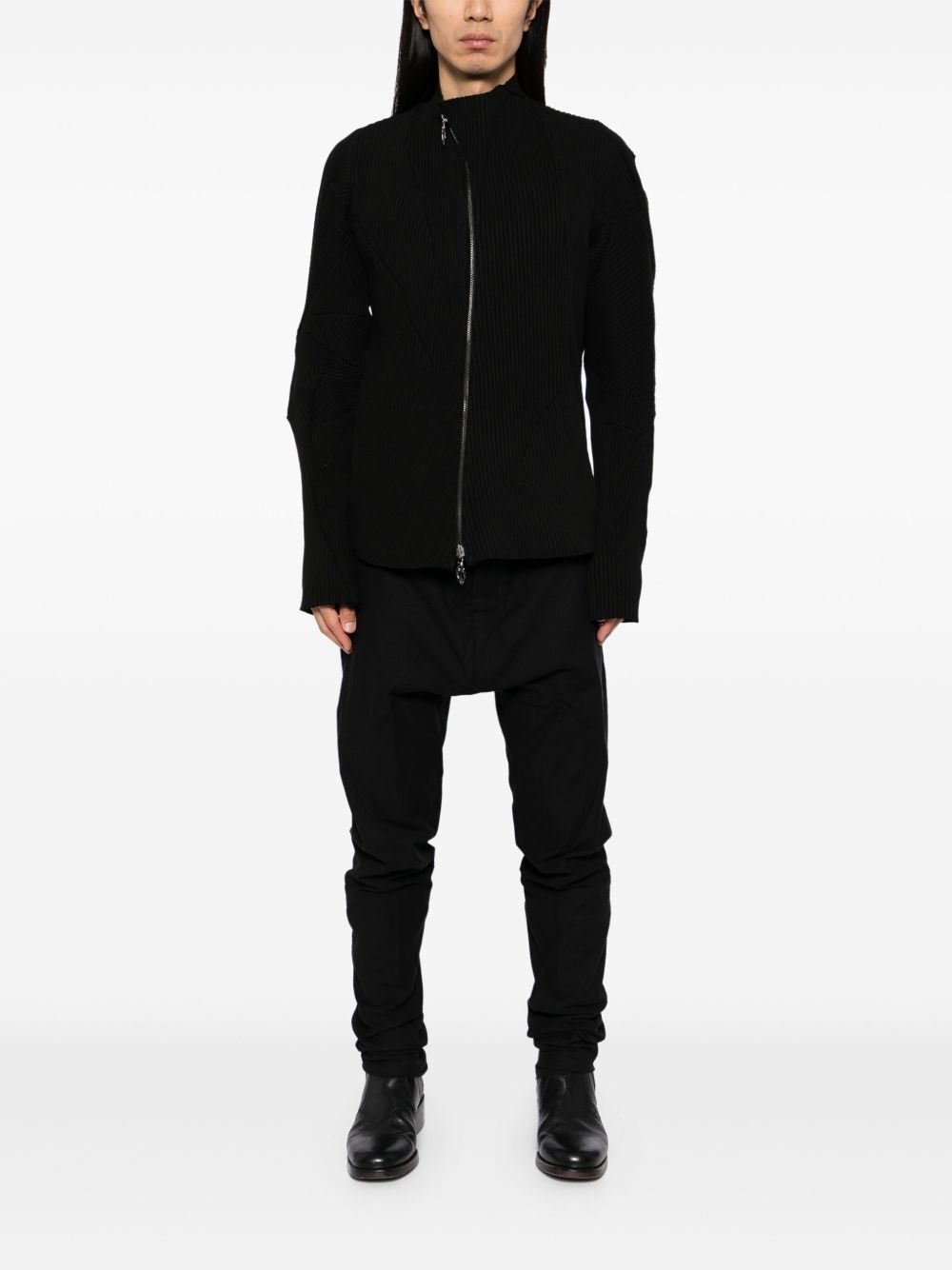 cotton zip-up cardigan - 2