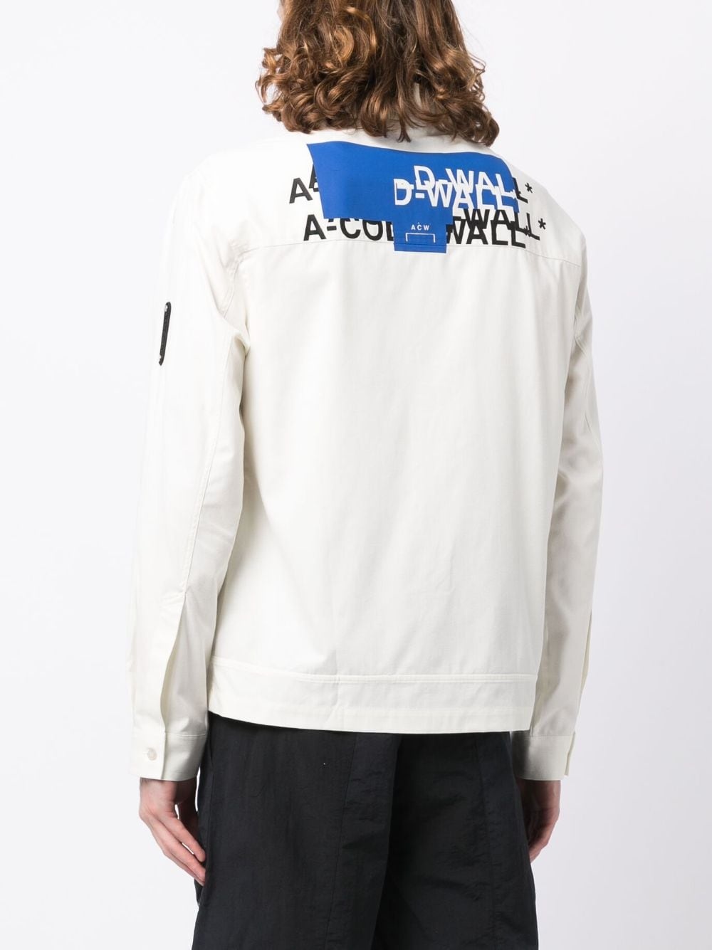 logo-print overshirt - 4