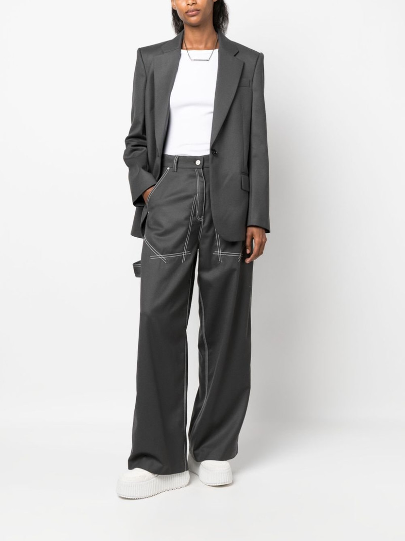 Stella McCartney flannel single-breasted blazer outlook