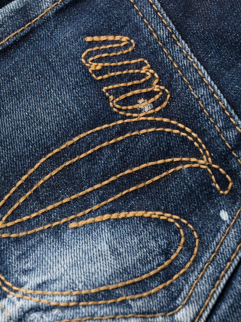 distressed-effect skinny jeans 6
