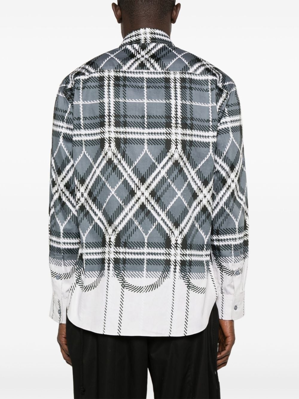 plaid-check faded shirt - 4