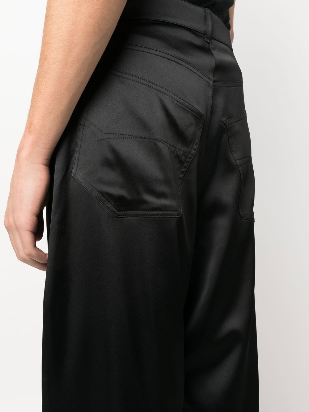 loose-cut stretch-satin trousers - 5