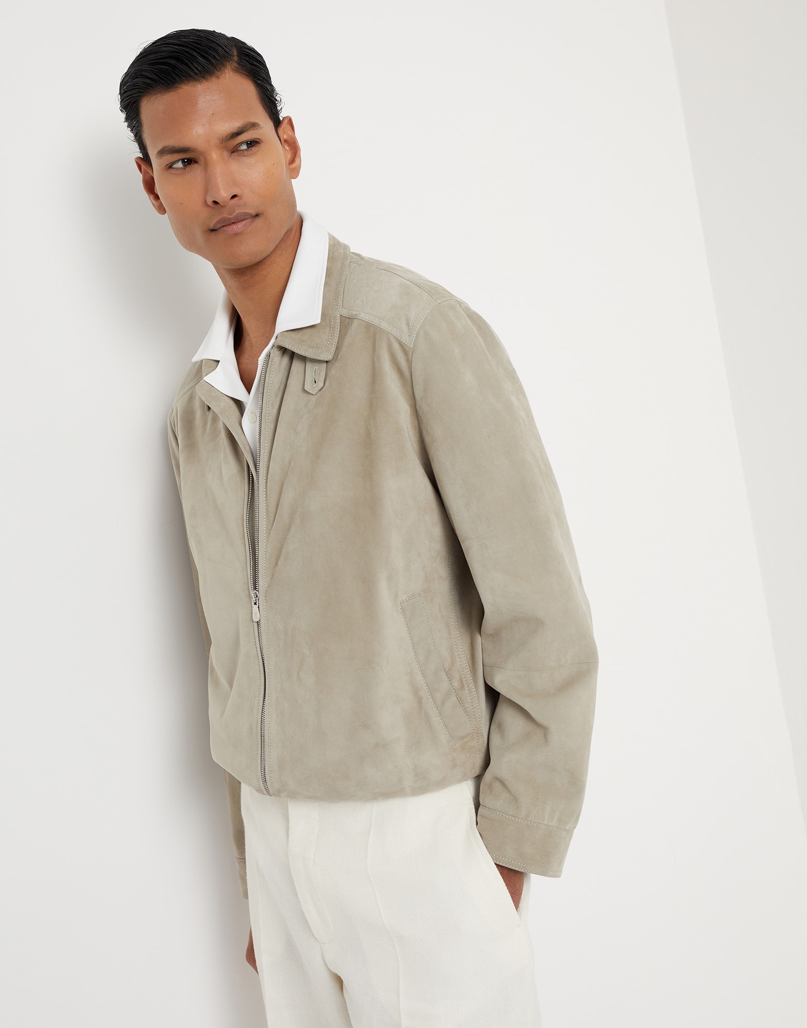 Suede outerwear jacket - 4