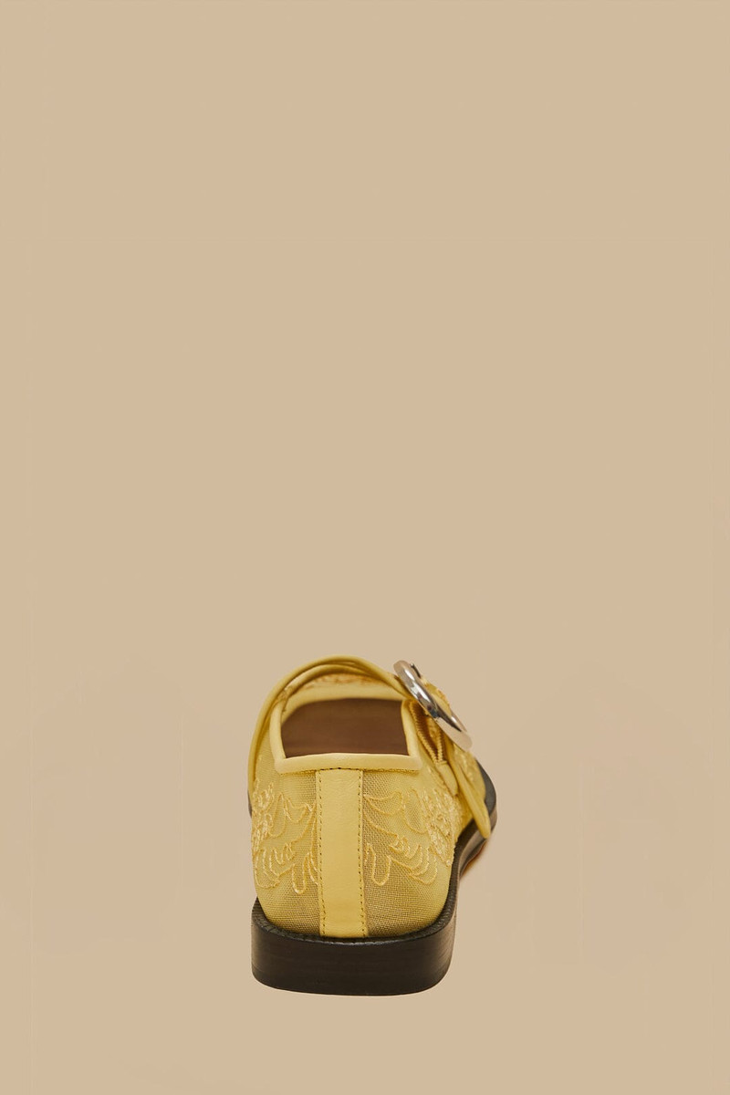 Banana Yellow Square Toe Ballerina 4