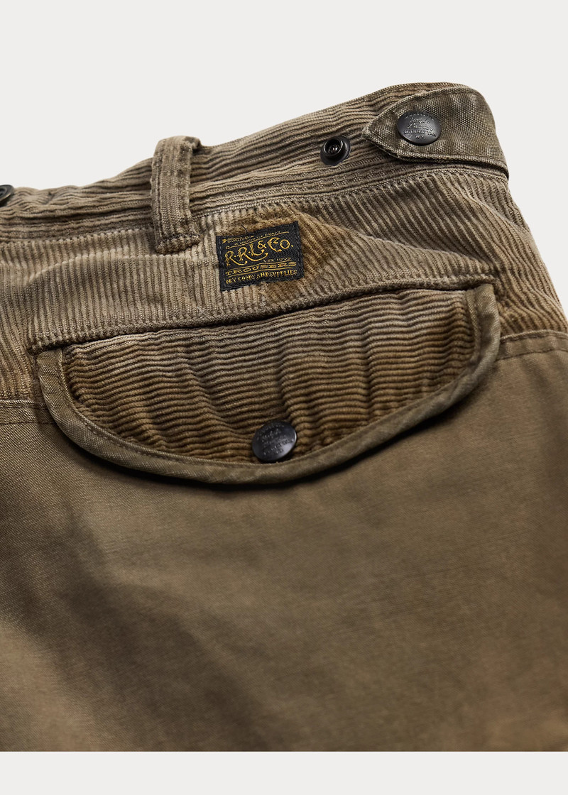 Canvas-Trim Corduroy Cargo Pant 4