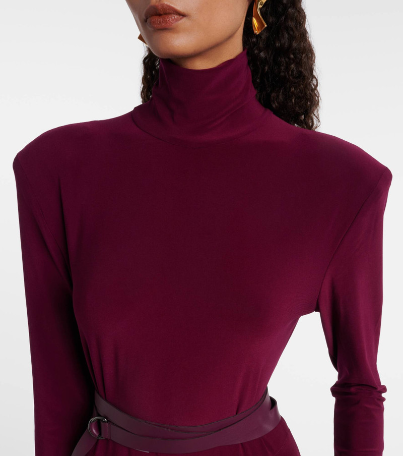 Pleated turtleneck maxi dress 4