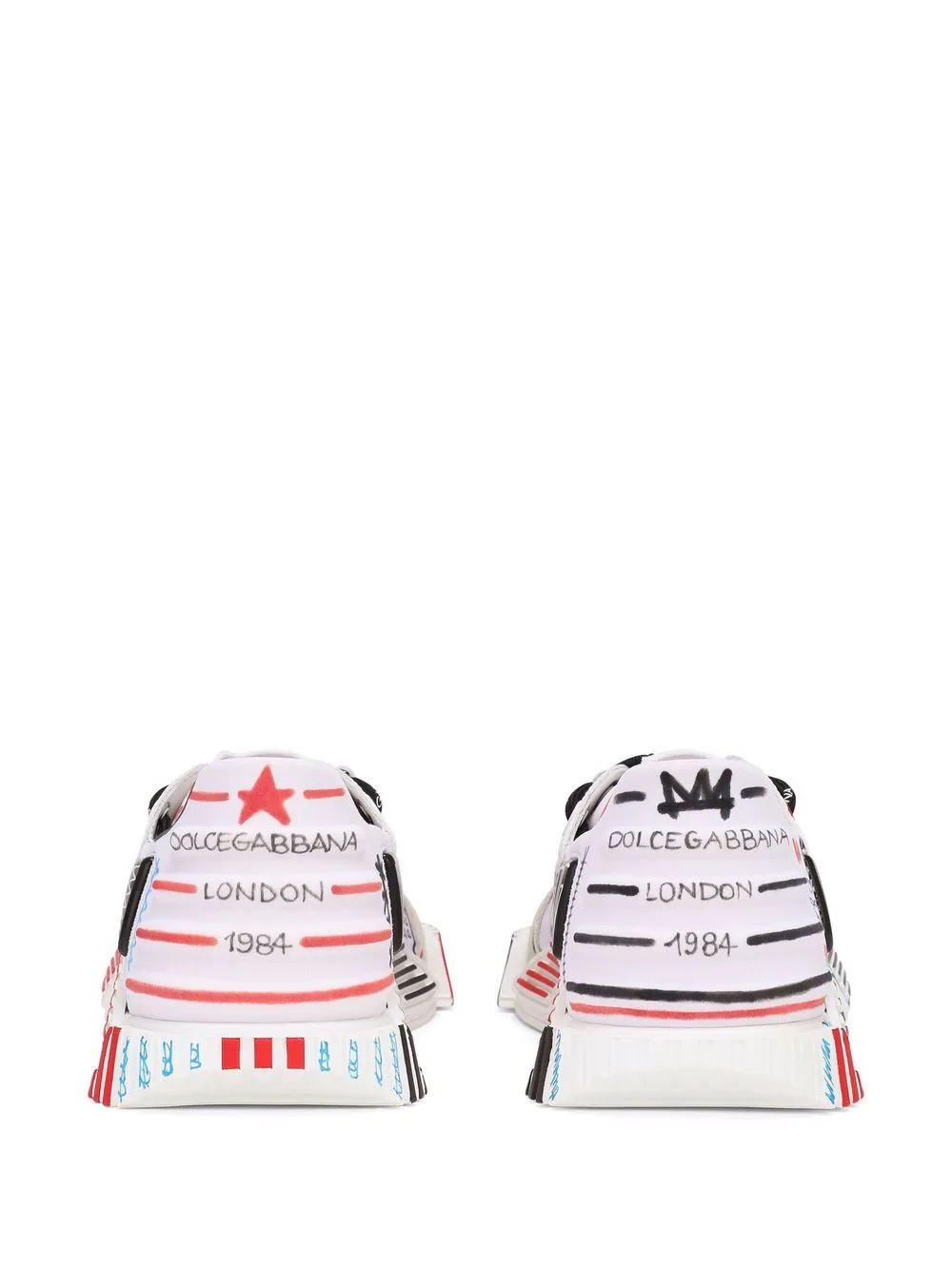 graffiti logo print sneakers - 3