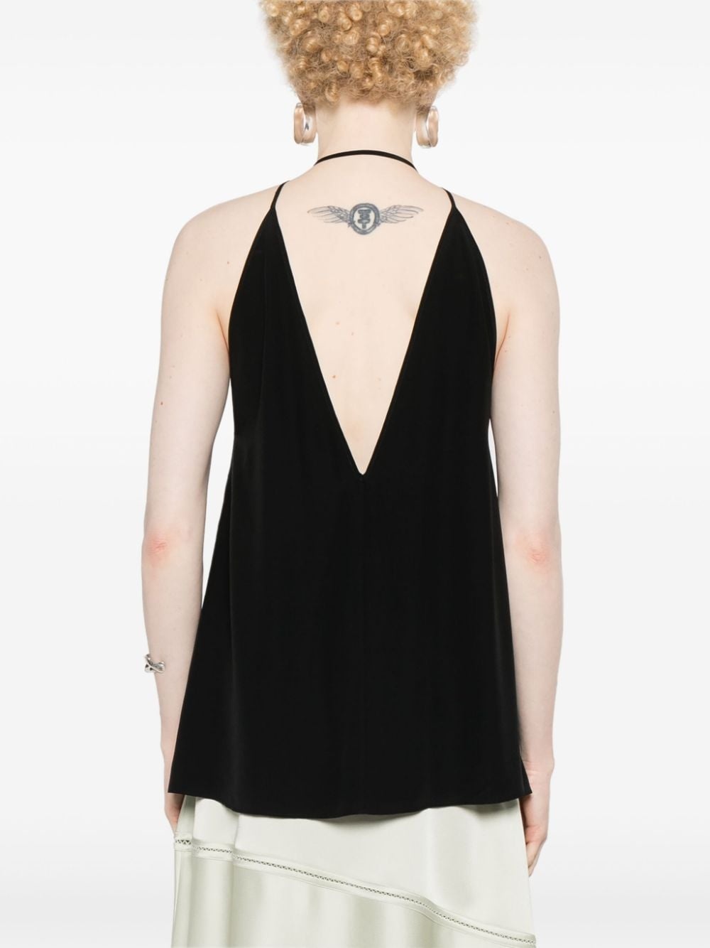 V-neck spaghetti-straps top - 4