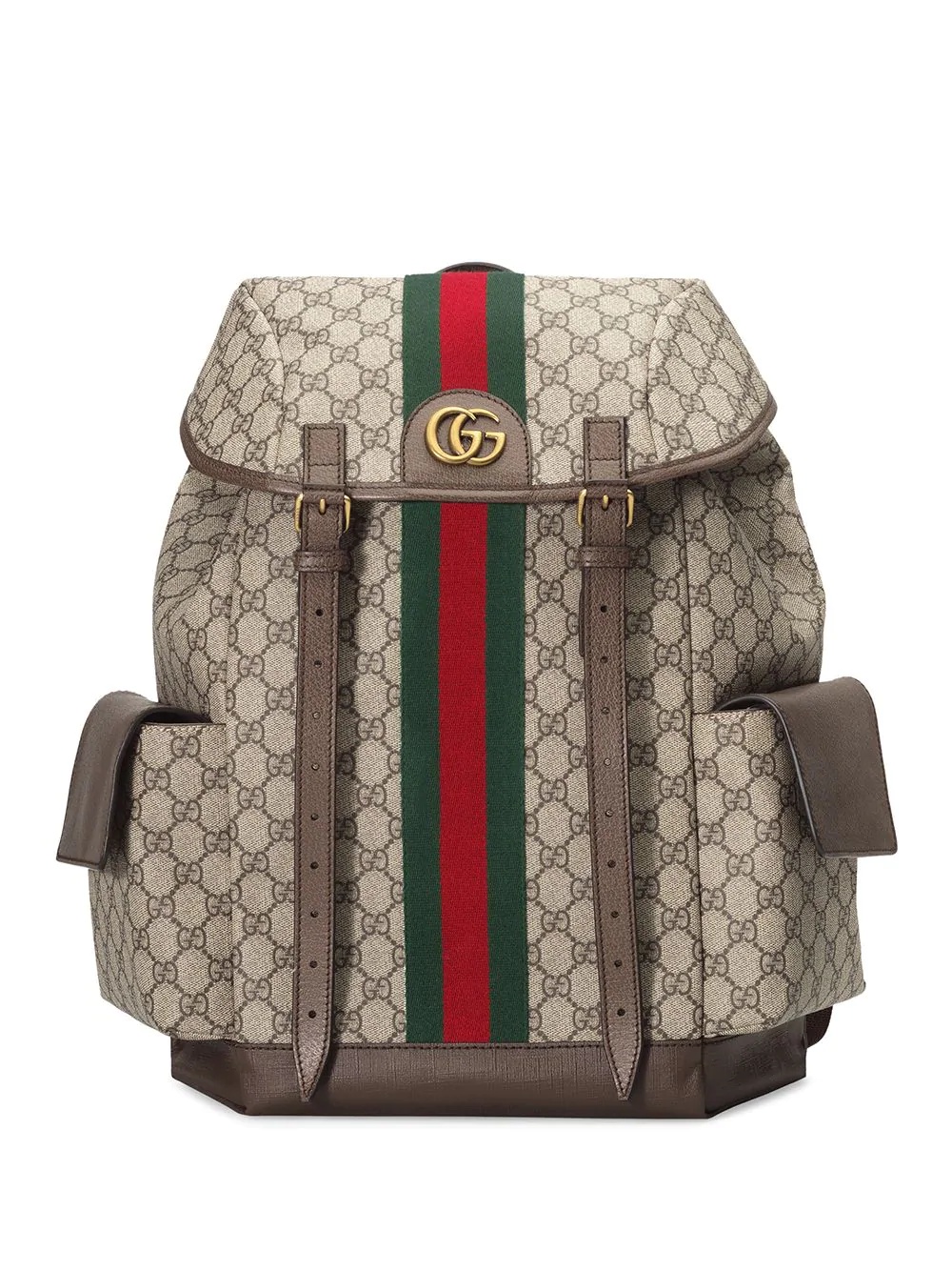 monogram pattern backpack - 1