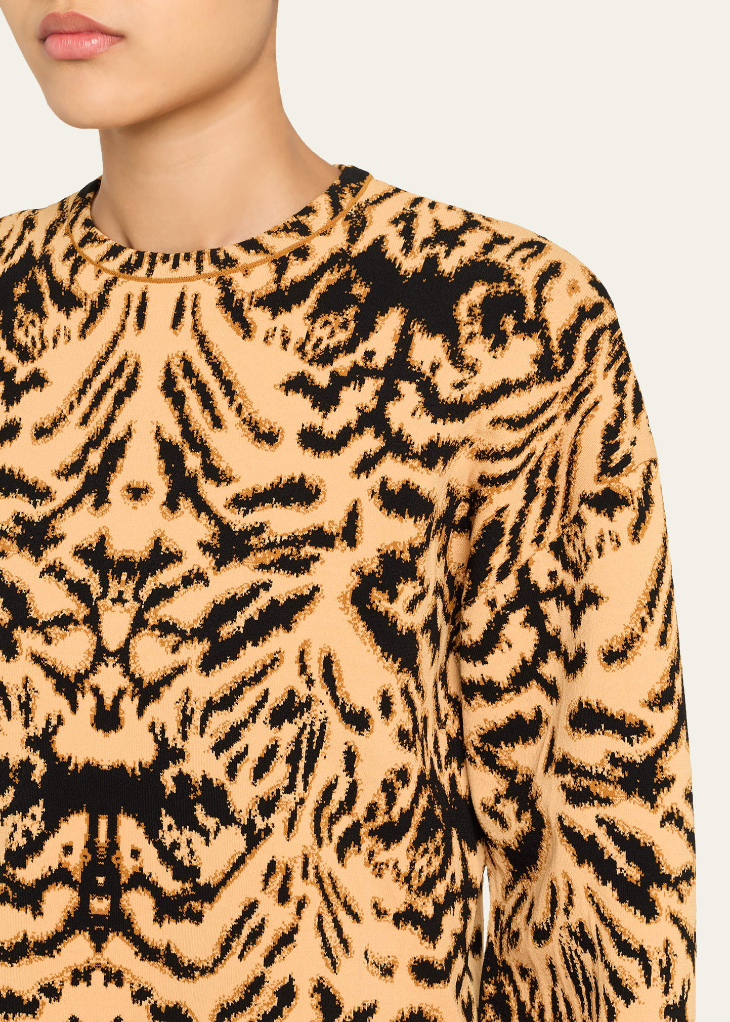 Cade Printed Jacquard Knit Pullover - 5