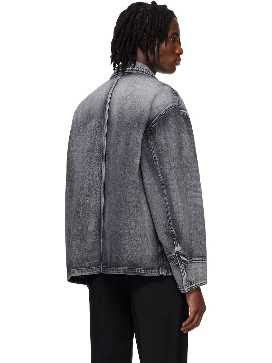 Gray Work Denim Jacket - 3