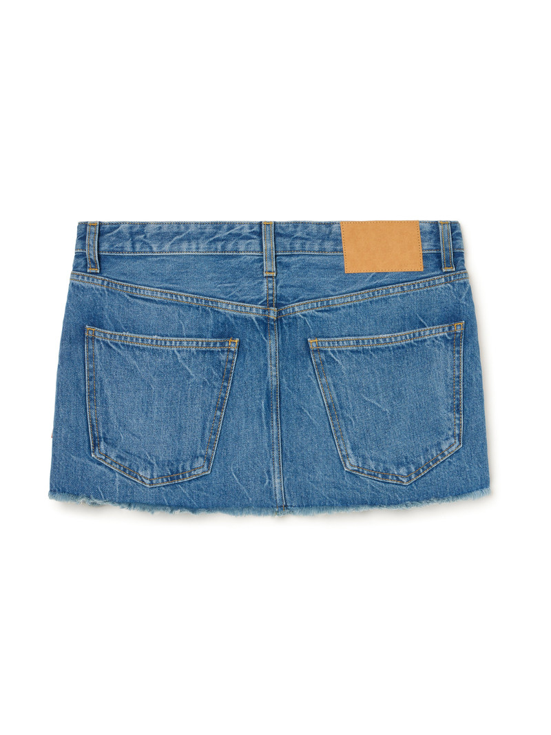 Golden Dusk Denim Mini Skirt 3