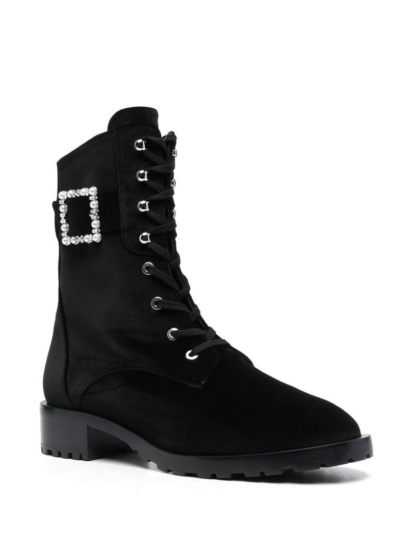 Stuart Weitzman 40mm buckle-fastening lace-up boots outlook